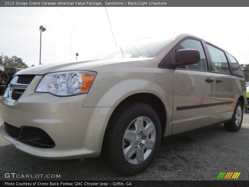 Sandstone / Black/Light Graystone 2013 Dodge Grand Caravan American Value Package