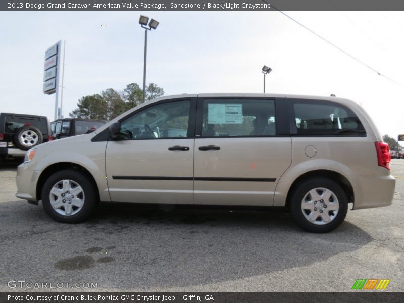 Sandstone / Black/Light Graystone 2013 Dodge Grand Caravan American Value Package