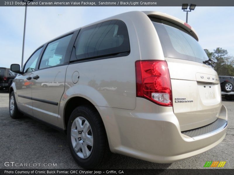 Sandstone / Black/Light Graystone 2013 Dodge Grand Caravan American Value Package