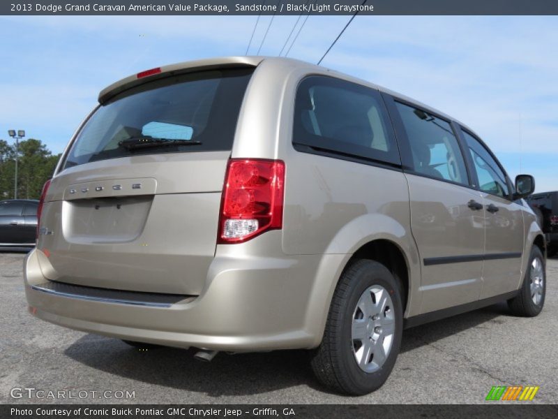 Sandstone / Black/Light Graystone 2013 Dodge Grand Caravan American Value Package