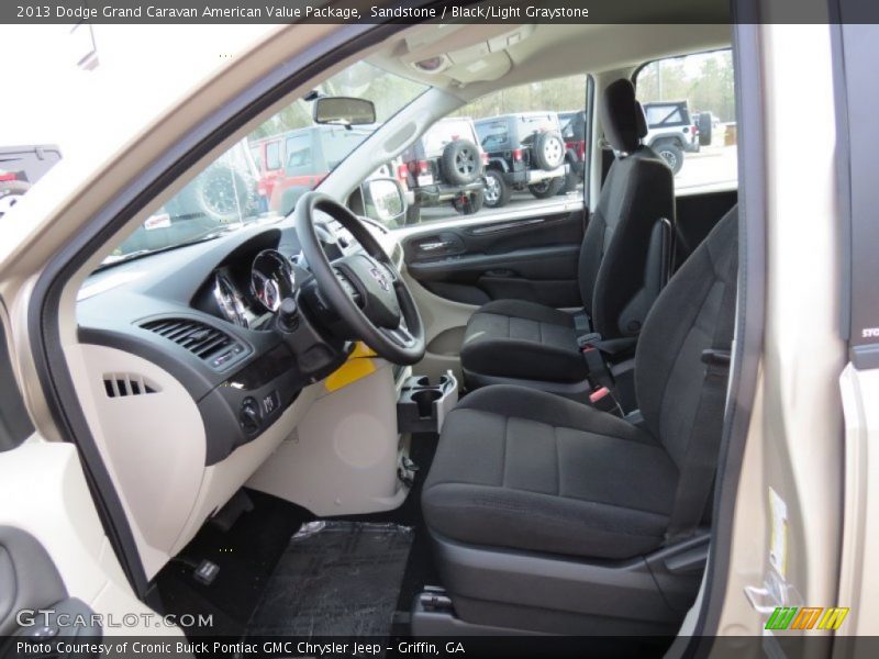 Sandstone / Black/Light Graystone 2013 Dodge Grand Caravan American Value Package