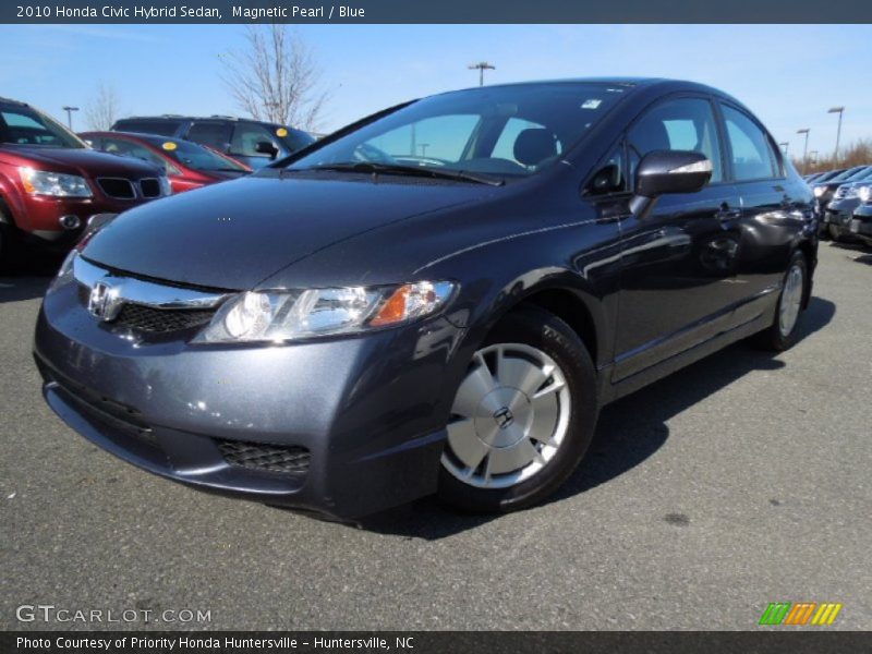 Magnetic Pearl / Blue 2010 Honda Civic Hybrid Sedan