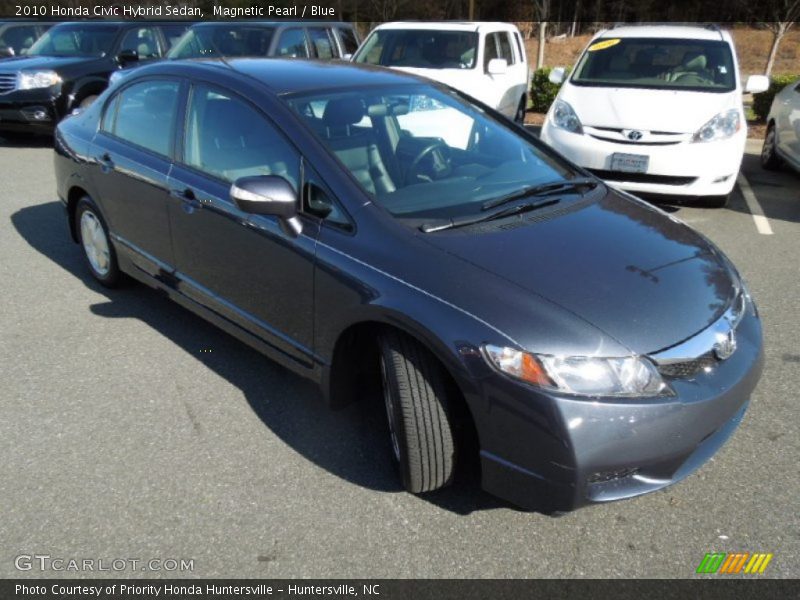 Magnetic Pearl / Blue 2010 Honda Civic Hybrid Sedan