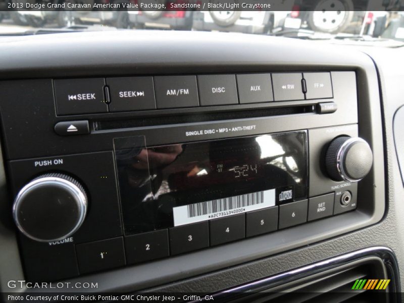 Sandstone / Black/Light Graystone 2013 Dodge Grand Caravan American Value Package