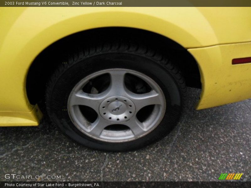 Zinc Yellow / Dark Charcoal 2003 Ford Mustang V6 Convertible