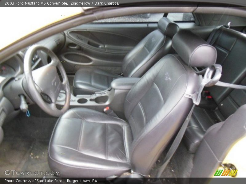 Zinc Yellow / Dark Charcoal 2003 Ford Mustang V6 Convertible