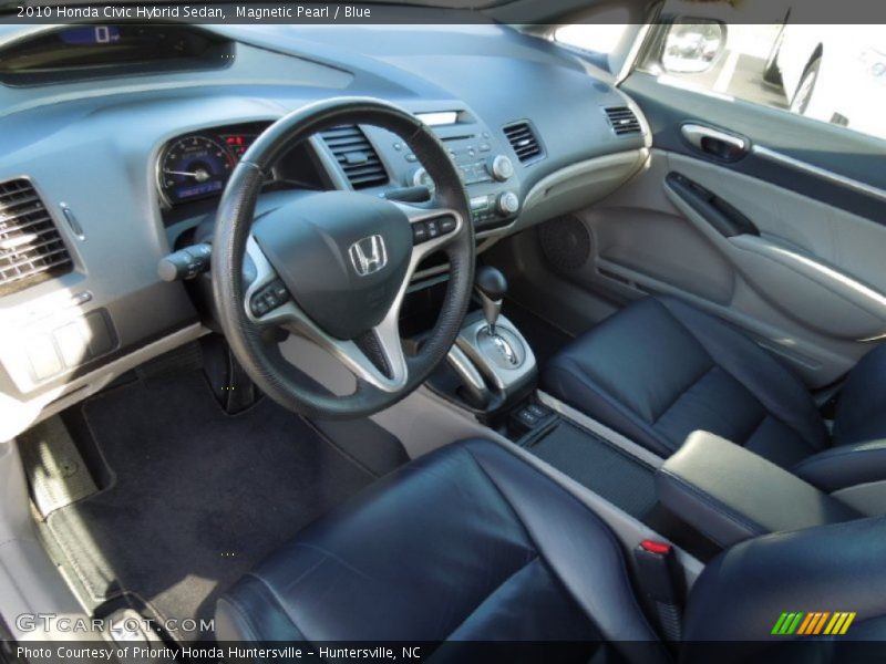 Blue Interior - 2010 Civic Hybrid Sedan 
