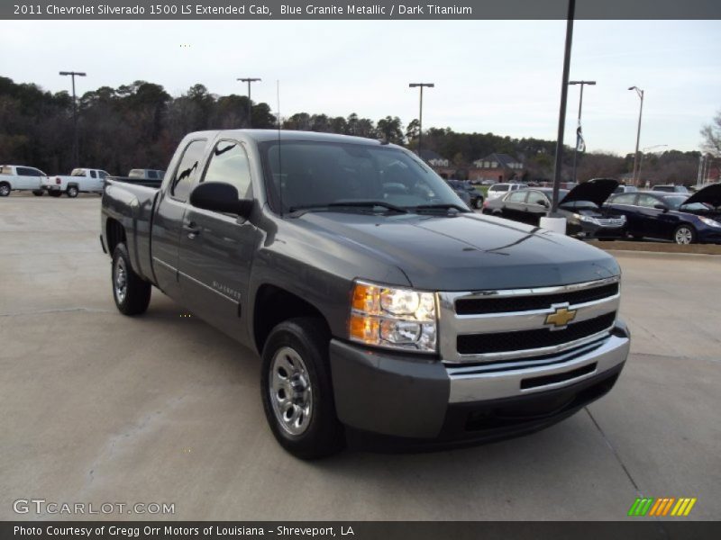 Blue Granite Metallic / Dark Titanium 2011 Chevrolet Silverado 1500 LS Extended Cab