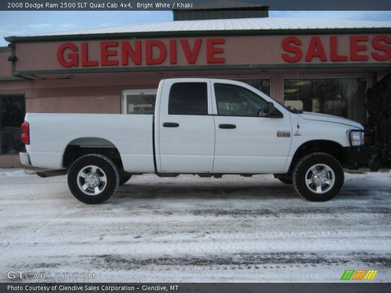 Bright White / Khaki 2008 Dodge Ram 2500 SLT Quad Cab 4x4