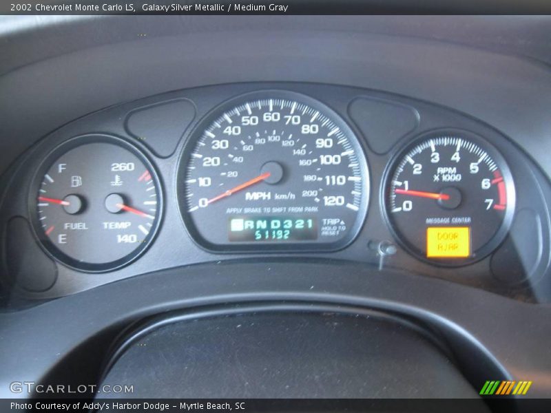 Galaxy Silver Metallic / Medium Gray 2002 Chevrolet Monte Carlo LS