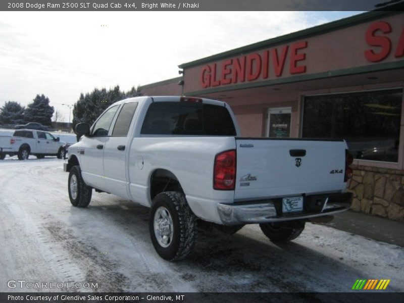 Bright White / Khaki 2008 Dodge Ram 2500 SLT Quad Cab 4x4