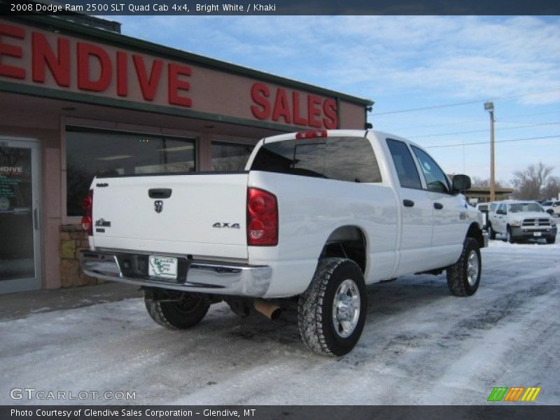 Bright White / Khaki 2008 Dodge Ram 2500 SLT Quad Cab 4x4