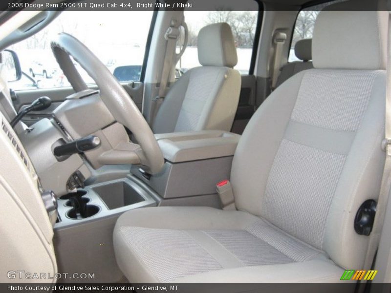 Bright White / Khaki 2008 Dodge Ram 2500 SLT Quad Cab 4x4