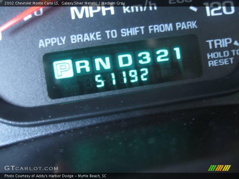 Galaxy Silver Metallic / Medium Gray 2002 Chevrolet Monte Carlo LS