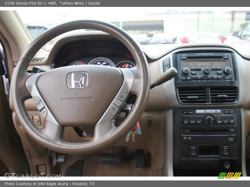 Taffeta White / Saddle 2008 Honda Pilot EX-L 4WD
