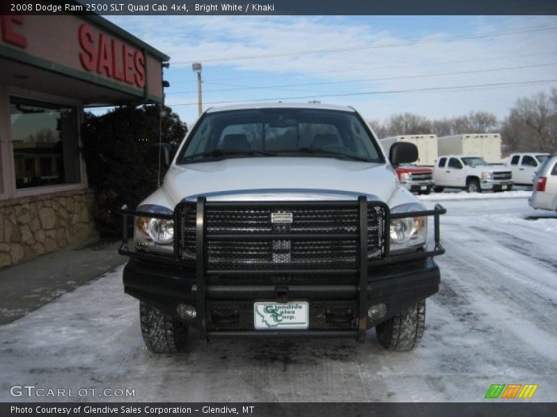 Bright White / Khaki 2008 Dodge Ram 2500 SLT Quad Cab 4x4