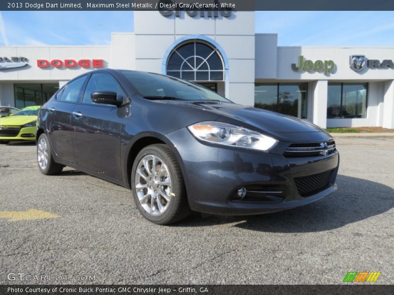 Maximum Steel Metallic / Diesel Gray/Ceramic White 2013 Dodge Dart Limited