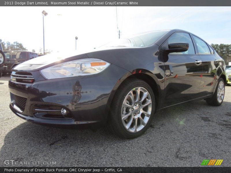 Maximum Steel Metallic / Diesel Gray/Ceramic White 2013 Dodge Dart Limited