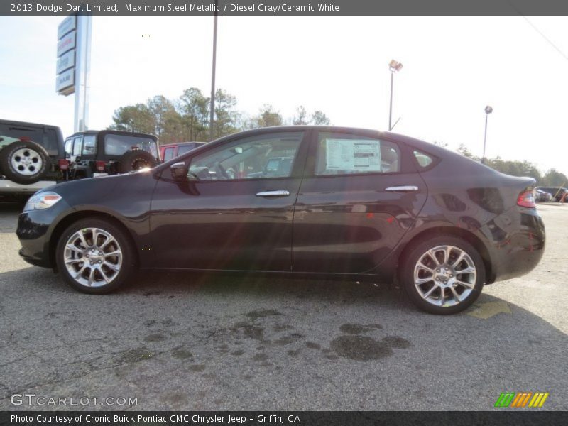 Maximum Steel Metallic / Diesel Gray/Ceramic White 2013 Dodge Dart Limited