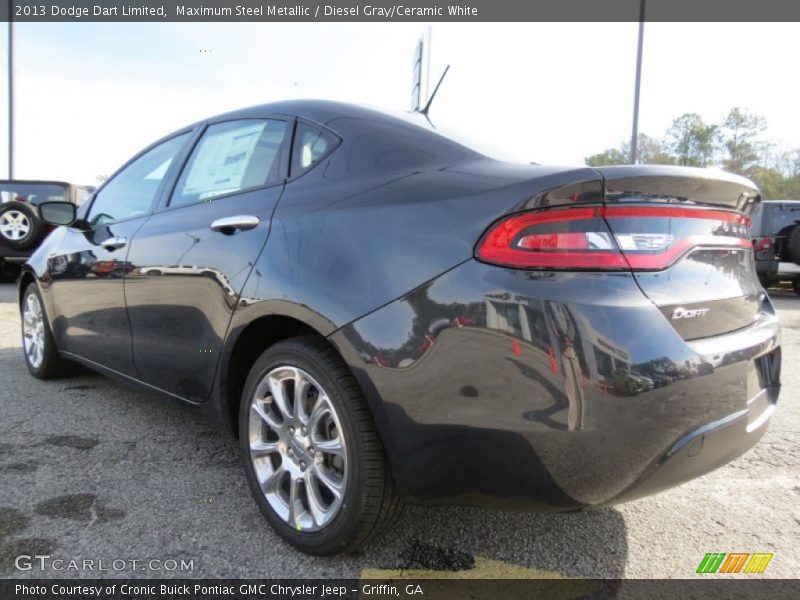 Maximum Steel Metallic / Diesel Gray/Ceramic White 2013 Dodge Dart Limited