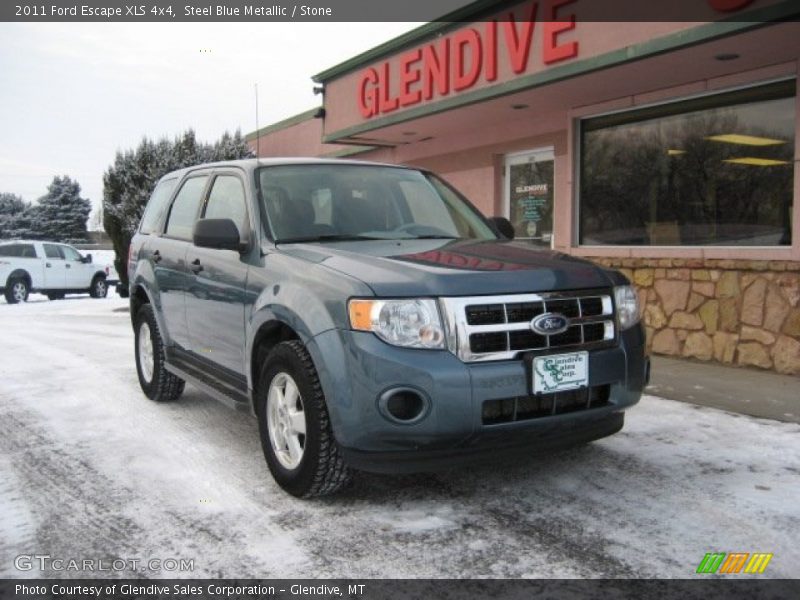 Steel Blue Metallic / Stone 2011 Ford Escape XLS 4x4
