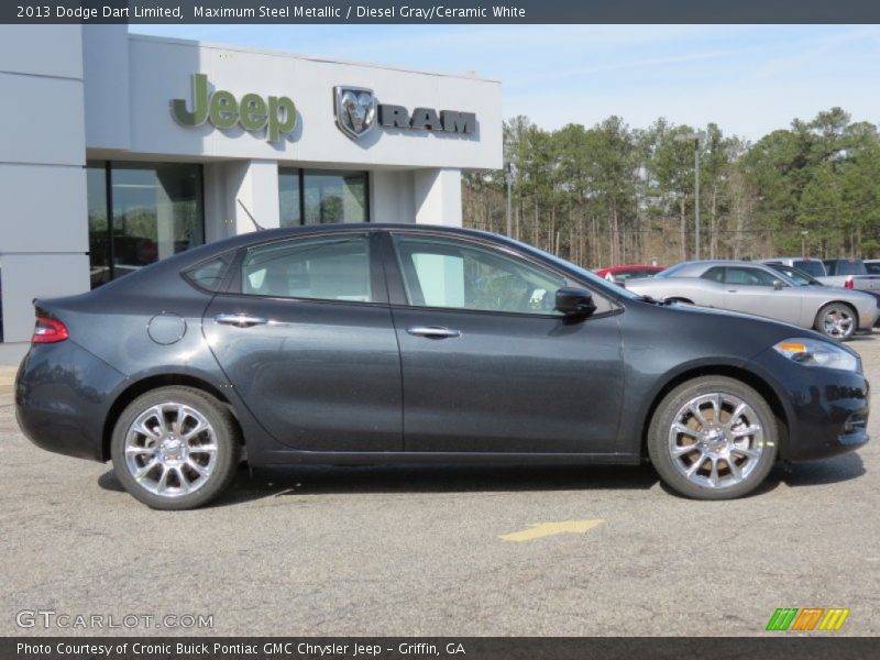 Maximum Steel Metallic / Diesel Gray/Ceramic White 2013 Dodge Dart Limited