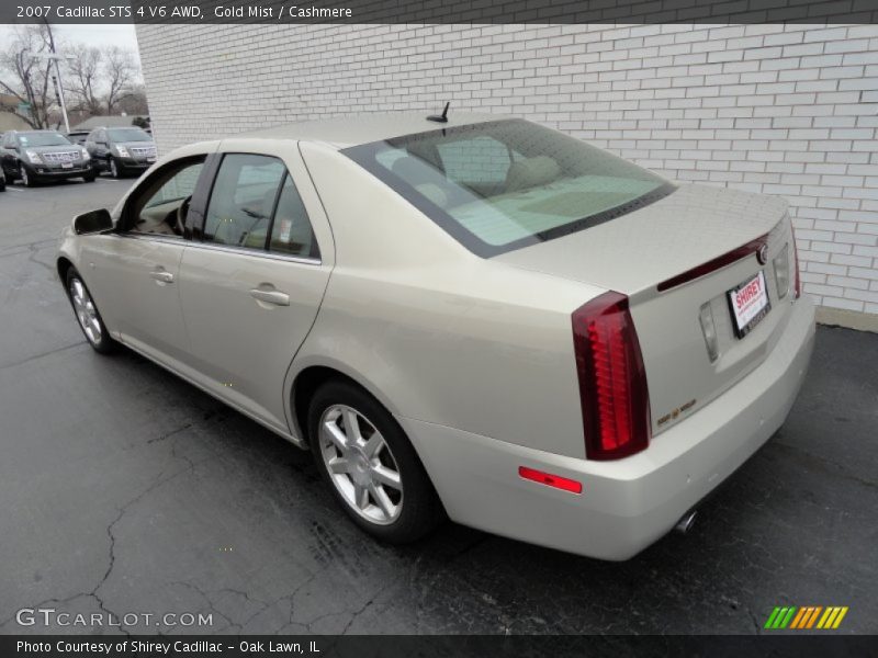Gold Mist / Cashmere 2007 Cadillac STS 4 V6 AWD