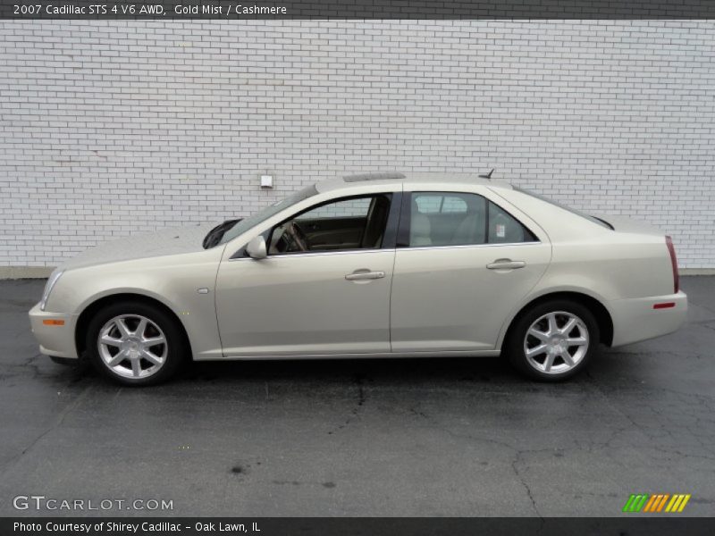 Gold Mist / Cashmere 2007 Cadillac STS 4 V6 AWD