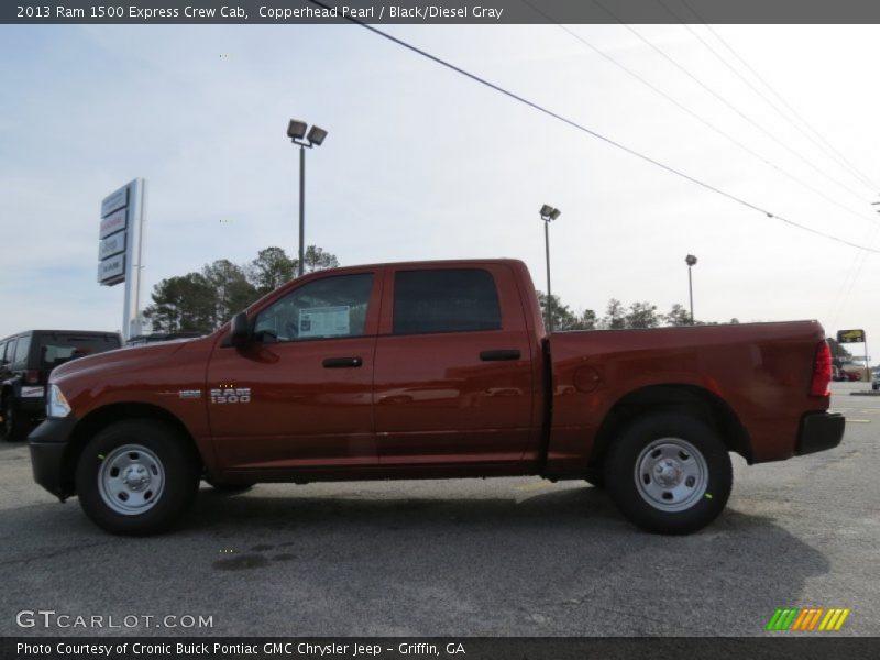 Copperhead Pearl / Black/Diesel Gray 2013 Ram 1500 Express Crew Cab