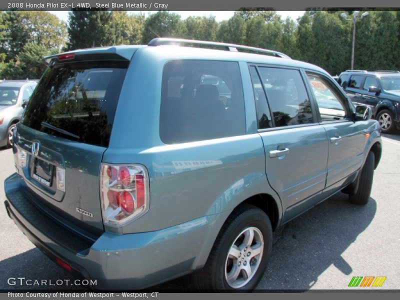 Steel Blue Metallic / Gray 2008 Honda Pilot EX-L 4WD