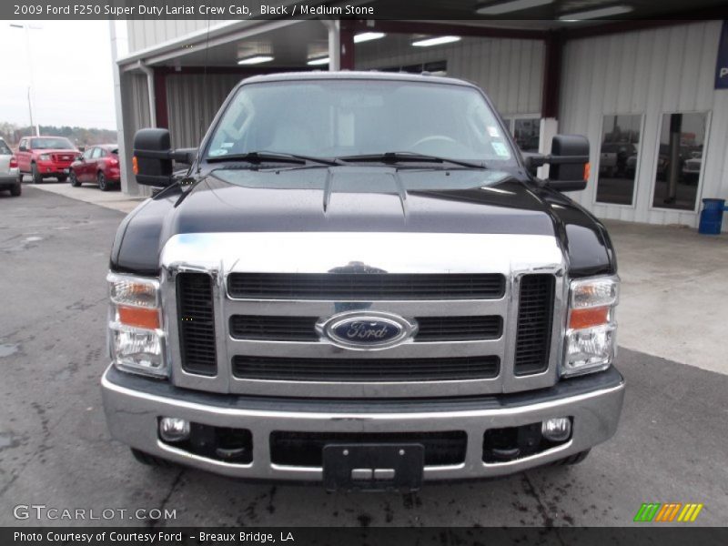 Black / Medium Stone 2009 Ford F250 Super Duty Lariat Crew Cab