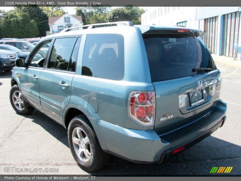 Steel Blue Metallic / Gray 2008 Honda Pilot EX-L 4WD