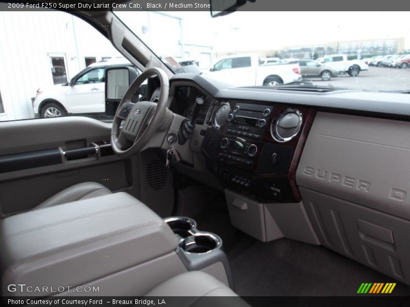 Black / Medium Stone 2009 Ford F250 Super Duty Lariat Crew Cab