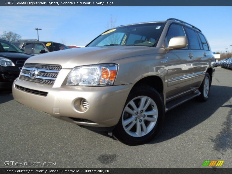 Sonora Gold Pearl / Ivory Beige 2007 Toyota Highlander Hybrid