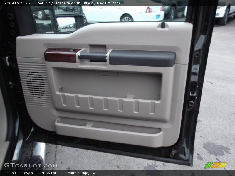 Black / Medium Stone 2009 Ford F250 Super Duty Lariat Crew Cab