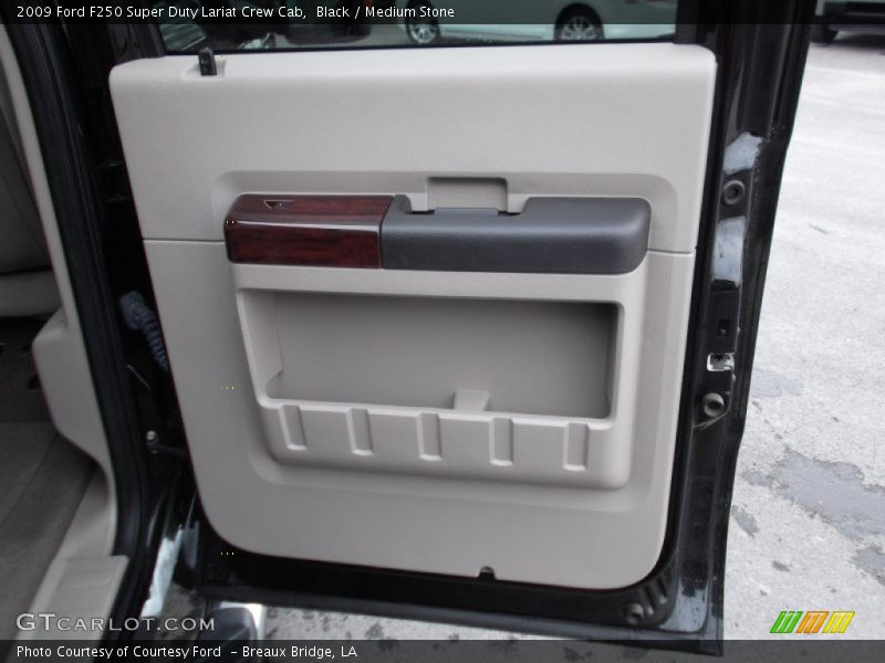 Black / Medium Stone 2009 Ford F250 Super Duty Lariat Crew Cab