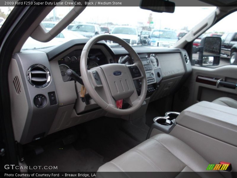 Black / Medium Stone 2009 Ford F250 Super Duty Lariat Crew Cab