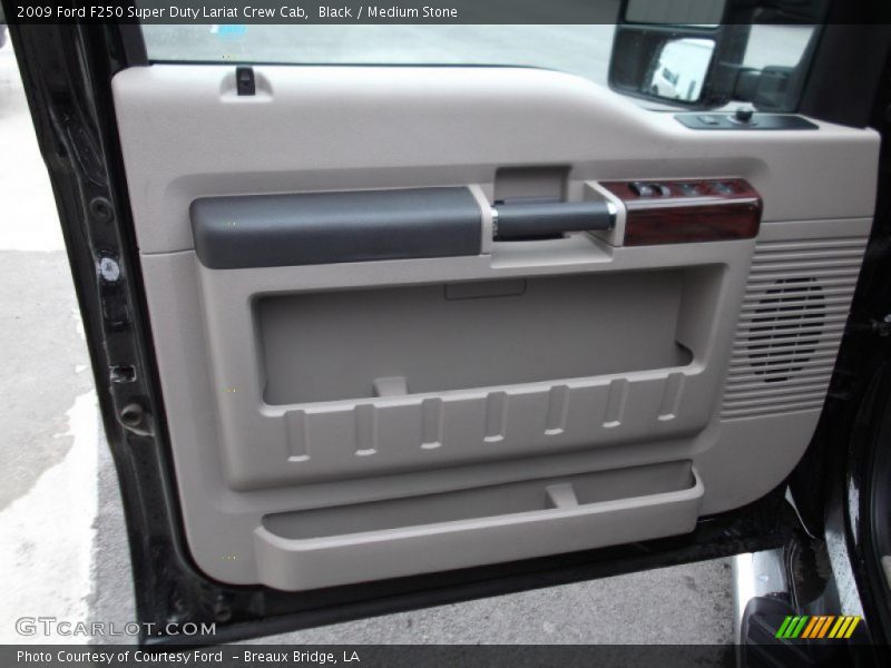 Black / Medium Stone 2009 Ford F250 Super Duty Lariat Crew Cab