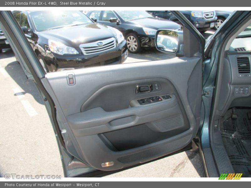 Steel Blue Metallic / Gray 2008 Honda Pilot EX-L 4WD