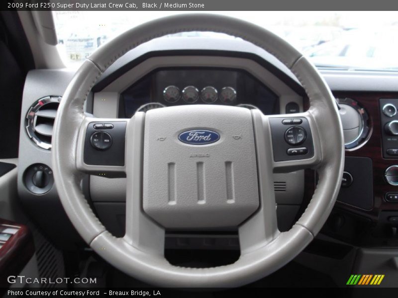 Black / Medium Stone 2009 Ford F250 Super Duty Lariat Crew Cab