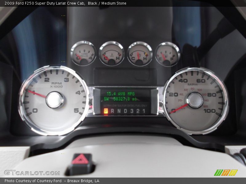 Black / Medium Stone 2009 Ford F250 Super Duty Lariat Crew Cab