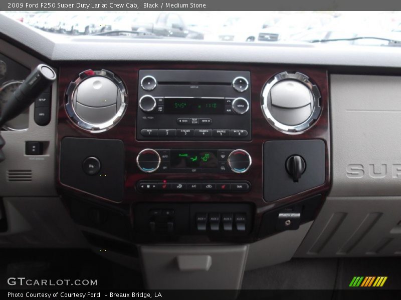 Black / Medium Stone 2009 Ford F250 Super Duty Lariat Crew Cab