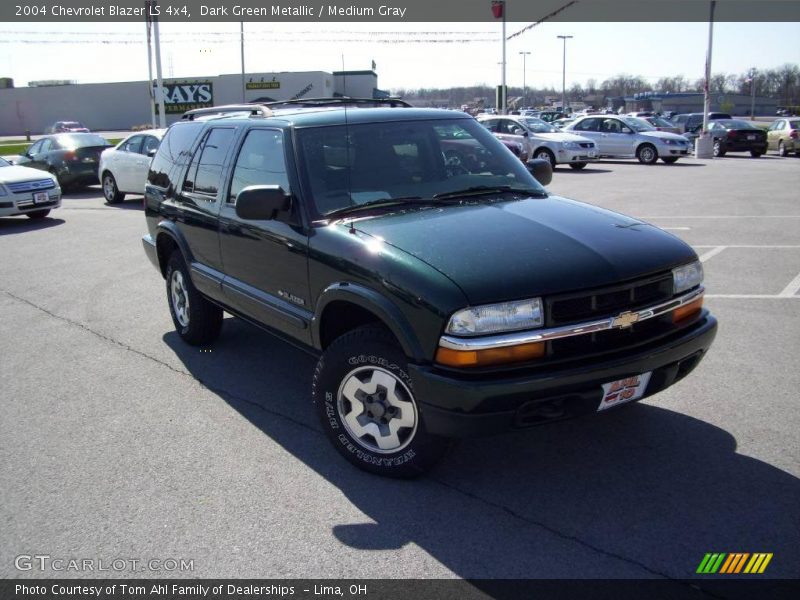 Dark Green Metallic / Medium Gray 2004 Chevrolet Blazer LS 4x4