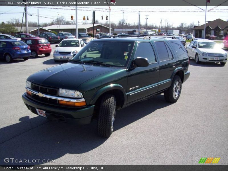 Dark Green Metallic / Medium Gray 2004 Chevrolet Blazer LS 4x4