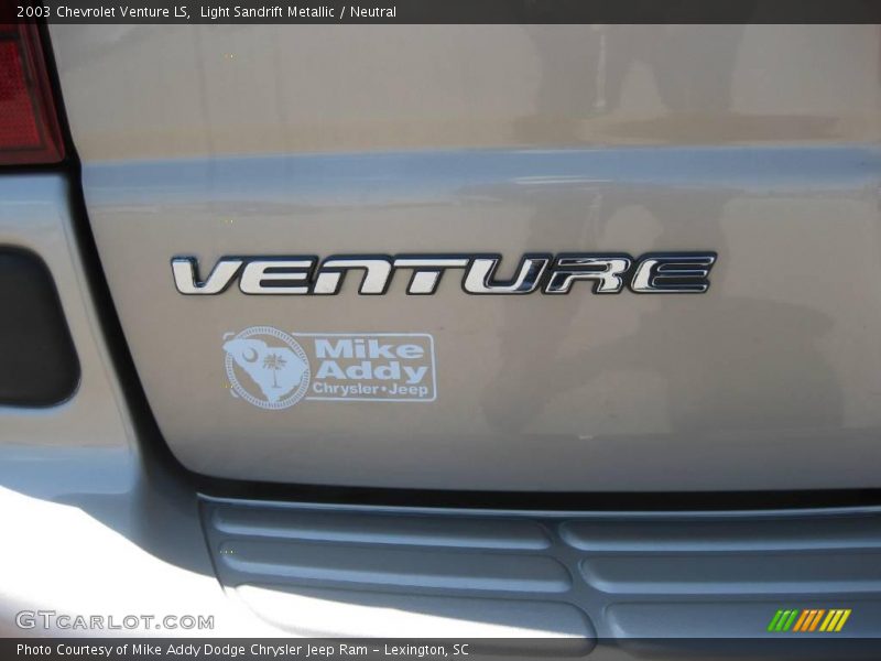 Light Sandrift Metallic / Neutral 2003 Chevrolet Venture LS