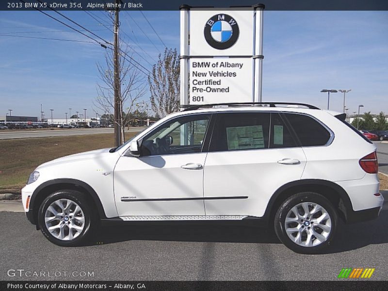Alpine White / Black 2013 BMW X5 xDrive 35d