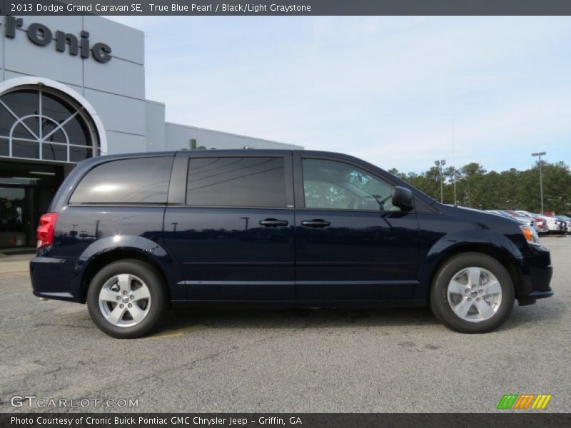 True Blue Pearl / Black/Light Graystone 2013 Dodge Grand Caravan SE