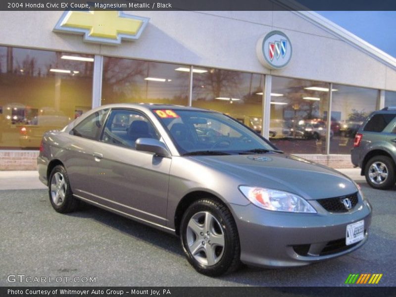 Magnesium Metallic / Black 2004 Honda Civic EX Coupe