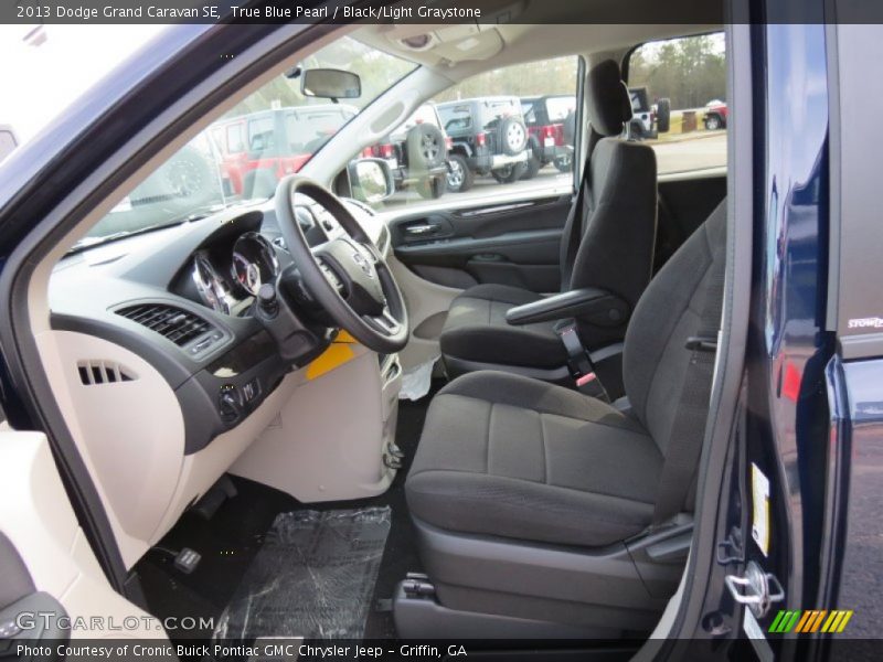 True Blue Pearl / Black/Light Graystone 2013 Dodge Grand Caravan SE