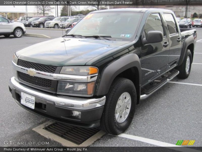 Dark Green Metallic / Medium Dark Pewter 2004 Chevrolet Colorado LS Crew Cab 4x4